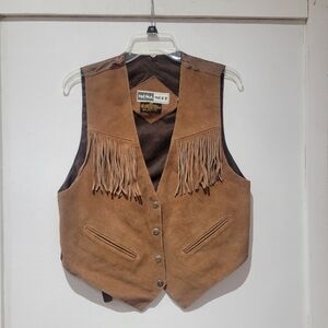 Vtg Leather Vest